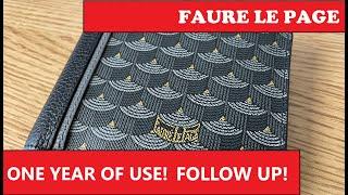 Faure Le Page Wallet, One Year of Wear and Tear, Follow up video!