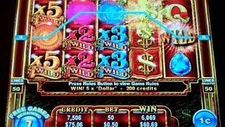 Bonus Bonanza Slot Machine Bonus - 16 Free Games with Wilds + Multipliers - HUGE WIN