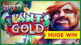 MY BIGGEST WIN EVER on Giant's Gold Slot - HUGE WIN RETRIGGER!