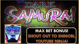 Dark Samurai Slot Machine - Max Bet Bonus - Aruze