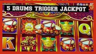 MAX BET HUGE JACKPOT 5 DRUMS TRIGGER DANCING DRUMS PROSPERITY AT CHOCTAW DURANT