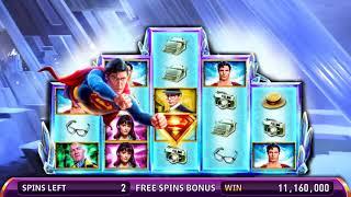 SUPERMAN THE MOVIE Video Slot Casino Game with a FORTRESS OF SOLITUDE FREE SPIN BONUS