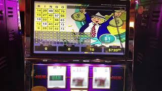VGT Mr. Money Bags $10 Max Arrowhead Pattern.  Choctaw Gaming Casino, Durant, OK.