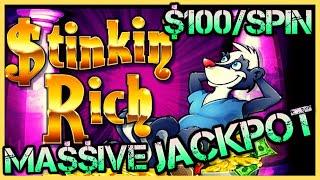 •️HIGH LIMIT $100 SPINS ONLY MASSIVE WINNING SESSION on Stinkin' Rich •️(3) HANDPAYS Slot Machine •️