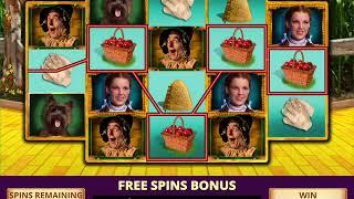 WIZARD OF OZ: FOLLOW THE YELLOW BRICK ROAD Video Slot Game with a FREE SPIN BONUS