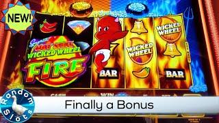 New⋆ Slots ⋆️Smokin' Hot Stuff Wicked Wheel FIRE Slot Machine Bonus