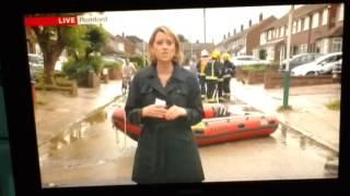 Floods in Romford..Wow!!..We are on TV..Live