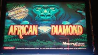 Konami: African Diamond Line Hit and Bonus on a $1.00 bet