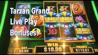TARZAN GRAND SLOT MACHINE - Live Play with Bonuses (max bet)