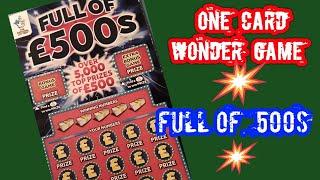 Full £500s...★ Slots ★.. One Card Wonder Game..mmmmmmMMM★ Slots ★