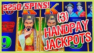HIGH LIMIT $250 MAX BET SPINS Dragon Cash Link 3 HANDPAY JACKPOTS Golden Century Slot Machine Casino