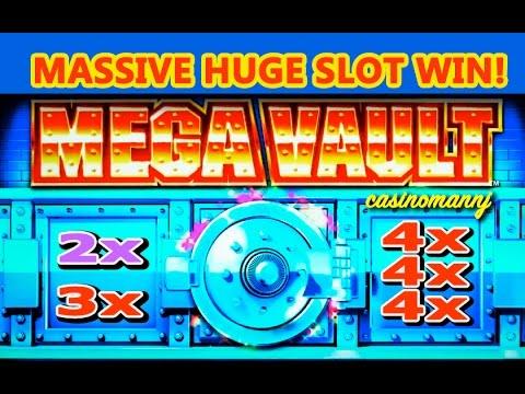 **MASSIVE WIN** - MEGA VAULT SLOT - 2X-3X-4X-4X-4X - MEGA SLOT WIN - Slot Machine Bonus