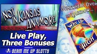 Wizard of Oz, Not in Kansas Anymore Slot - First Attempt, Live Play and All Bonuses