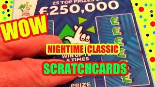 SCRATCHCARD.classic.FAST £500..250,000 BLUE..RUBIK'S.. MILLIONARE 7s...9X LUCKY..WHoooooOOOOO.....
