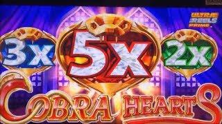 •NEW ! COBRA HEARTS•$125 Free Play Live/ Cobra Hearts Slot (Konami) Viewer's Suggestion !•栗スロ