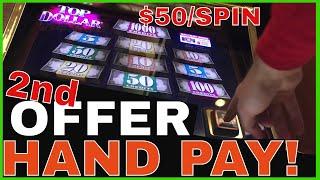 •$50/Spin •Top Dollar HAND PAY •  High Limit Slot Machine Pokies • Brian Christopher