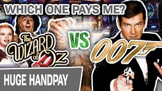 ⋆ Slots ⋆ HANDPAY in Las Vegas! James Bond ⋆ Slots ⋆ Wizard of Oz? WHICH ONE PAYS ME?