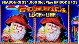 SUPERLOCK Jackpot Lock It Link EUREKA Slot Machine | Season 3 | EPISODE #23