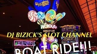 Willy Wonka Slot Machine ~ CHOCOLATE RIVER BOAT BONUS!!! ~ GOLDEN TICKET PRIZE??? • DJ BIZICK'S SLOT