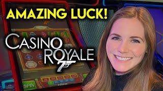 Luckiest I've Ever Been On James Bond Casino Royale Slot Machine!