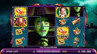 THE WIZARD OF OZ: WONDERFUL LAND OF OZ Video Slot Casino Game with WITCH'S CASTLE FREE SPIN  BONUS