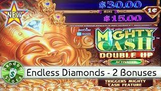 •️ New - Mighty Cash Double Up Endlass Diamonds slot machine, 2 Bonuses
