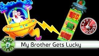 • Brother Gets Lucky on Invaders Return from the Planet Moolah slot machine