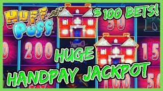 HIGH LIMIT Lock It Link Huff N' Puff HUGE HANDPAY JACKPOT ⋆ Slots ⋆$100 SPIN Bonus Round Slot Machin