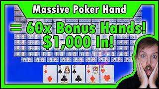 60x Bonus Hands From a MASSIVE Poker Hand & $1,000 Buy-In • The Jackpot Gents