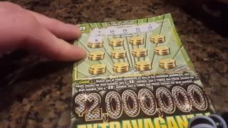 WE ARE BACK! $2,000,000 EXTRAVAGANZA $20 ILLINOIS LOTTERY SCRATCHCARD!