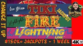 JACKPOT! Lightning Link Tiki Fire Live Stream Highlights Change It Up Session