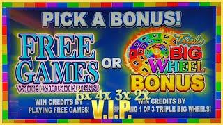 HIGH LIMIT 6X 4X 3X 2X VIP 3 Reel Slot Machine Casino ⋆ Slots ⋆Max Bet $20 Bonus Rounds Both Bonus F