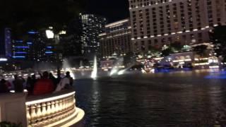Bellagio Fountains on the Las Vegas Strip street view.  Best free attractions in Las Vegas.