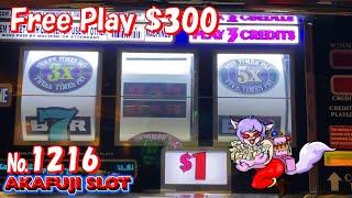 3x4x5x Double Dollars Slot Machine with Free play, 3 Reel @YAAMAVA Casino 赤富士スロット