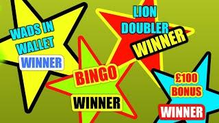 FANTASTIC GAME..AND WINNERS.. MONOPOLY..£100  BONUS..LION DOUBLER..CASHWORD..WADS IN WALLET...