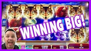 Winning on Konami Golden Wolves - Max Bet !