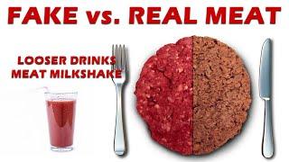 Can We Tell Fake vs Real Meat? Looser Drinks Meat Smoothie! It’s Primal – Screwy Monkey