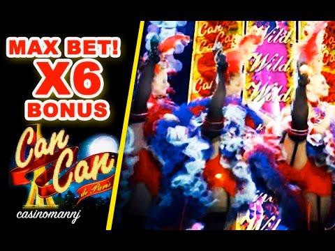 CAN CAN SLOT - *MAX BET* X6 SLOT BONUS FEATURE - Slot Machine Bonus
