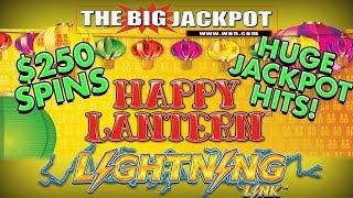 $250 SPINS •I •️ LIGHTNING LINK HAPPY LANTERN • 4 JACKPOTS!