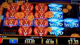 Ultra Stack Jungle Cash Slot Machine Bonus - Big 5 Feature - 24 Free Games Win with Added Symbols
