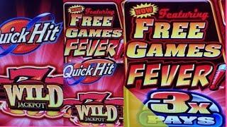 **QUICK HIT FEVER** LIVE PLAY! MAX BET! (BUNCH OF BONUSES) NICE WINS!!