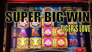 •SUPER BIG WIN•LOTUS LAND Tiger's Winnings Slot machine (KONAMI)•RE-TRIGGER FESTIVAL /$3.00 BET