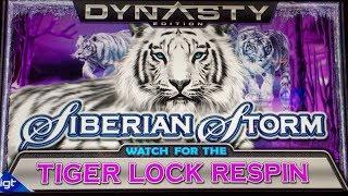 Super Big Win - IGT SIBERIAN STORM Dynasty Edition Slot Machine - Tiger Lock Respin