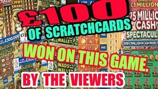 WOW....WE GAVE THE "VIEWERS ".OVER £100 IN SCRATCHCARD PRIZES  ..SENT POST FREE TO THERE HOMES....