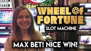 NICE WIN! on a Very Old Wheel of Fortune Slot Machine! Plenty of SPINS!