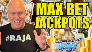 MAX BET JACKPOTS! ⋆ Slots ⋆ High Limit Huff N Puff & Dollar Storm Slot Night!