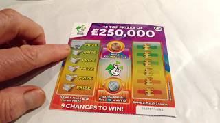 Scratchcard..'Wow!..game..Monopoly..250,000..Million Purple..and more..includes NICK'S PICK'S • Geor
