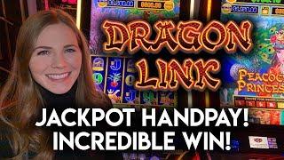 Jackpot Handpay! Dragon Link Peace And Long Life Slot Machine! Incredible Run!!