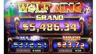 I FINALLY DID IT!  WOLF KING 2 SLOT MACHINE POKIE MULTIPLE BONUS WINS!