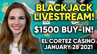 A NEW RECORD!? LIVE: Blackjack!! $1500 Buy-in!!